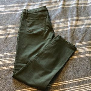 LOFT Olive modern skinny jeans.